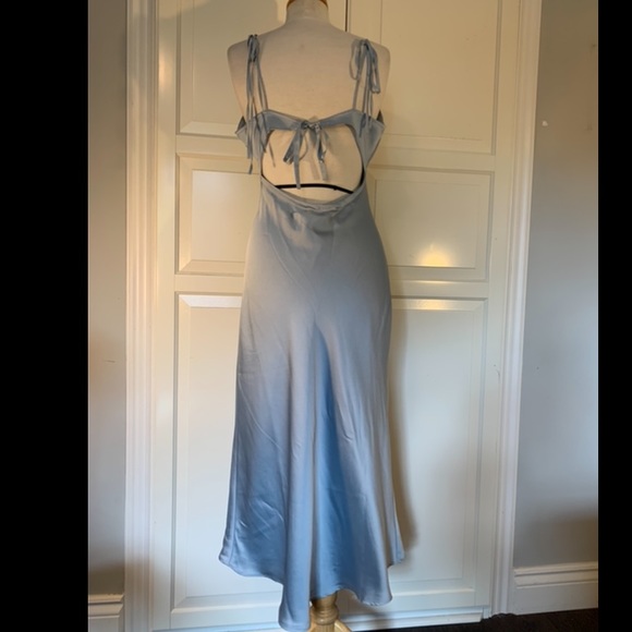 Abercrombie Baby Blue Satin Summer Dress - Picture 3 of 6